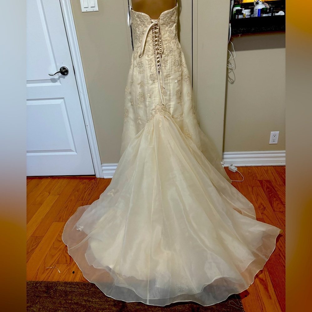Maggie Sotteero ivory wedding gown.